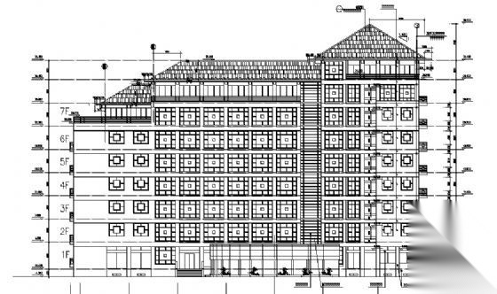 某机关九层办公大楼建筑施工图cad施工图下载【ID:151419108】