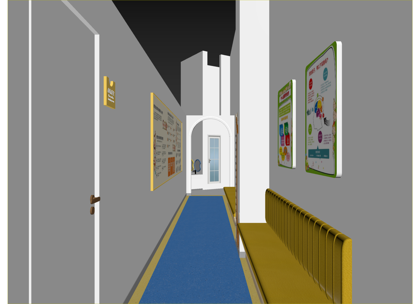 现代走廊3D模型下载【ID:1214692572】