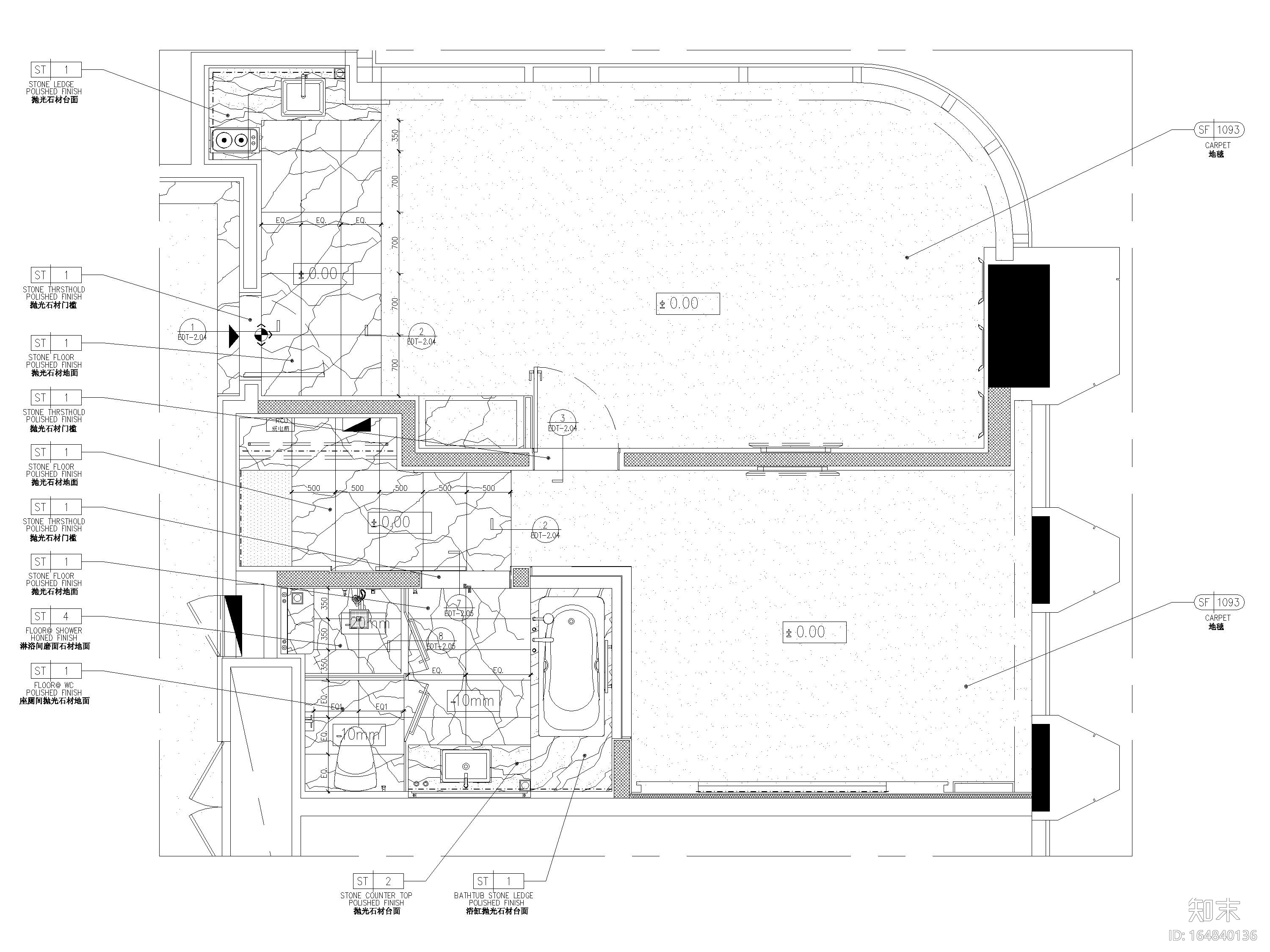 [山东]淄博喜来登酒店全部装修+建筑施工图cad施工图下载【ID:164840136】