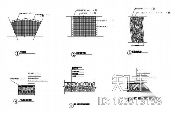 湖北某小庭院景观设计cad施工图下载【ID:165913198】