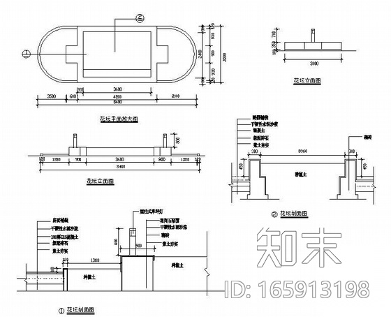 湖北某小庭院景观设计cad施工图下载【ID:165913198】