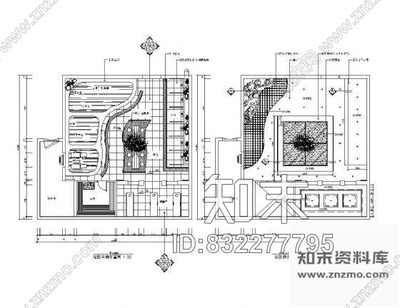 图块/节点洗浴中心顶棚详图cad施工图下载【ID:832277795】