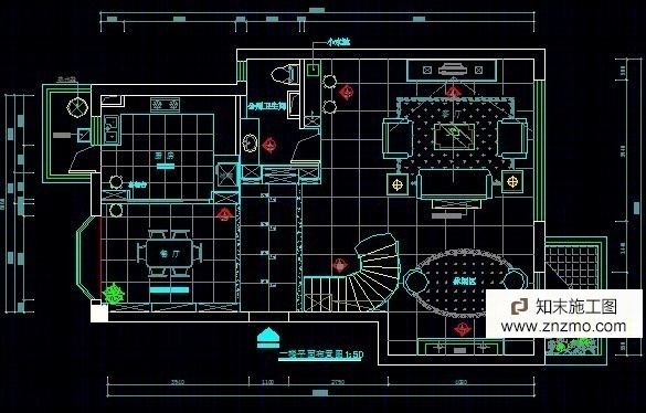 别墅装修全套施工图cad施工图下载【ID:36938762】