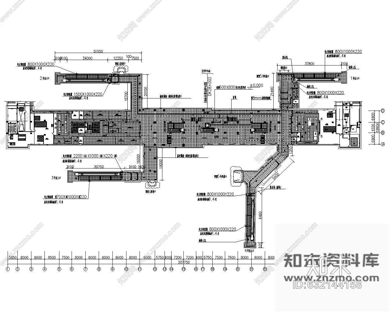 施工图深圳某地铁换乘站装饰工程招标图cad施工图下载【ID:632144158】