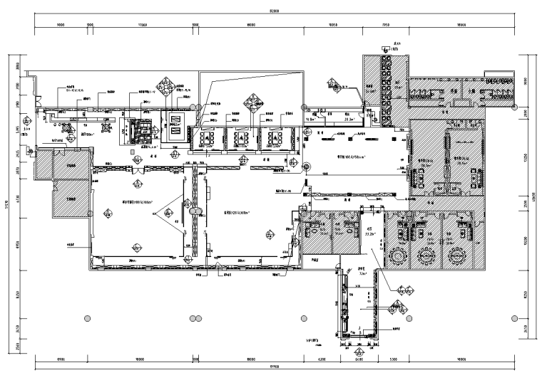 [广东]金龙葡萄酒美食城装修施工图及效果图cad施工图下载【ID:161762141】