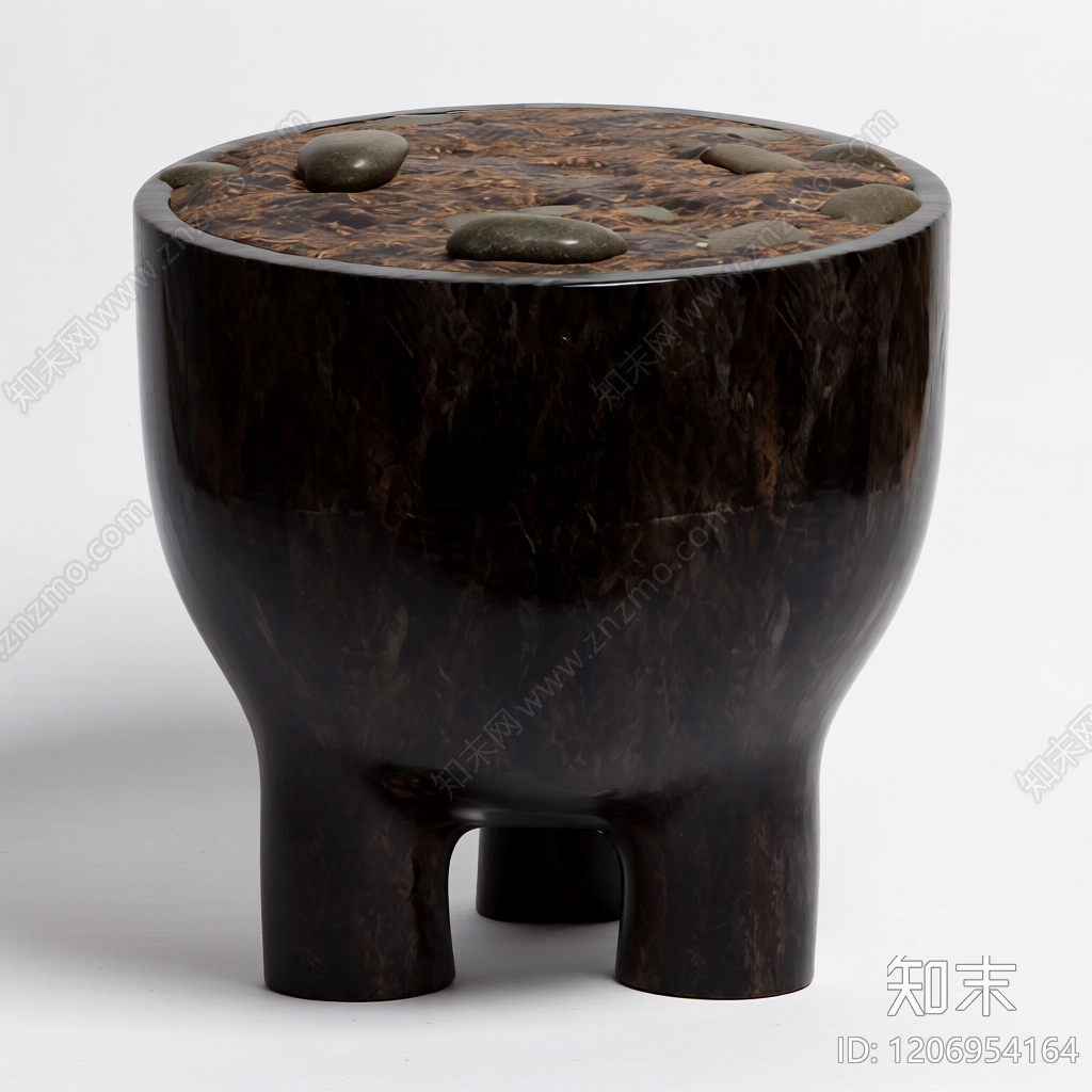 黑陶盆栽装饰3D模型下载【ID:1206954164】