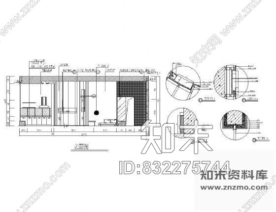 图块/节点小户型样板房立面详图cad施工图下载【ID:832275744】