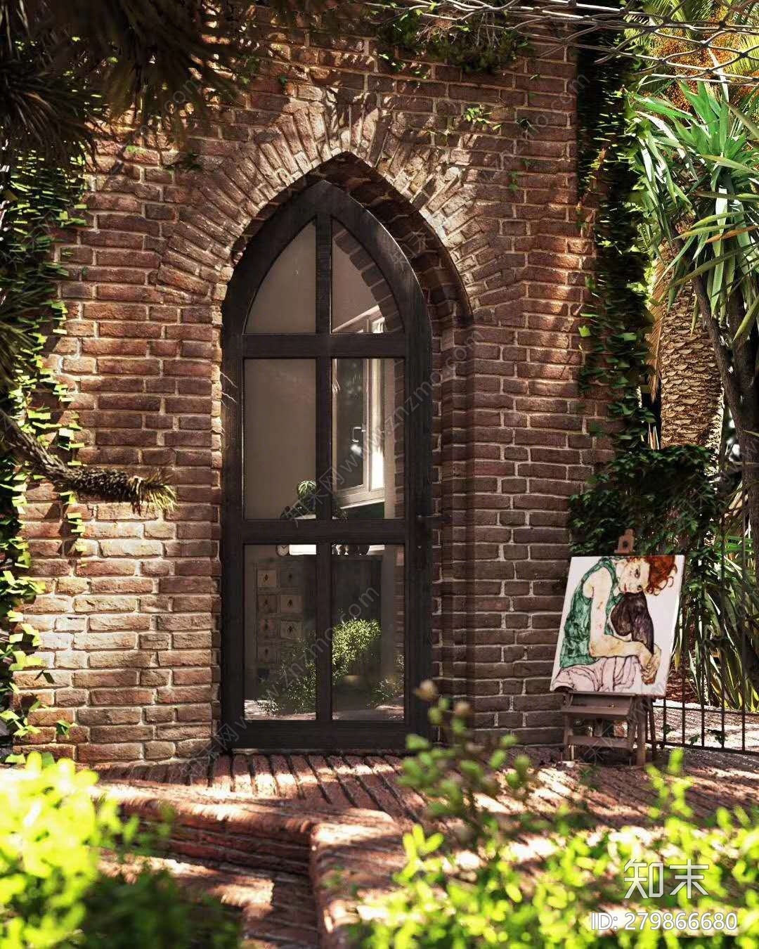 现代教堂大门3D模型下载【ID:279866680】