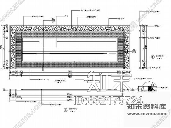 图块/节点樱桃木装饰墙详图cad施工图下载【ID:832175724】