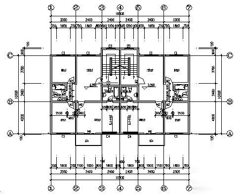 某四层联排别墅建筑施工图cad施工图下载【ID:149923123】