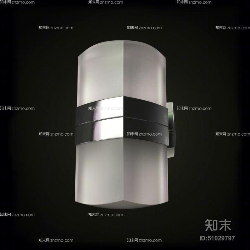 现代玻璃壁灯3D模型下载【ID:51029797】