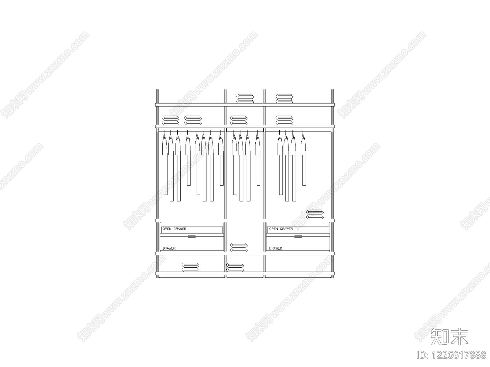 柜子cad施工图下载【ID:1226617888】