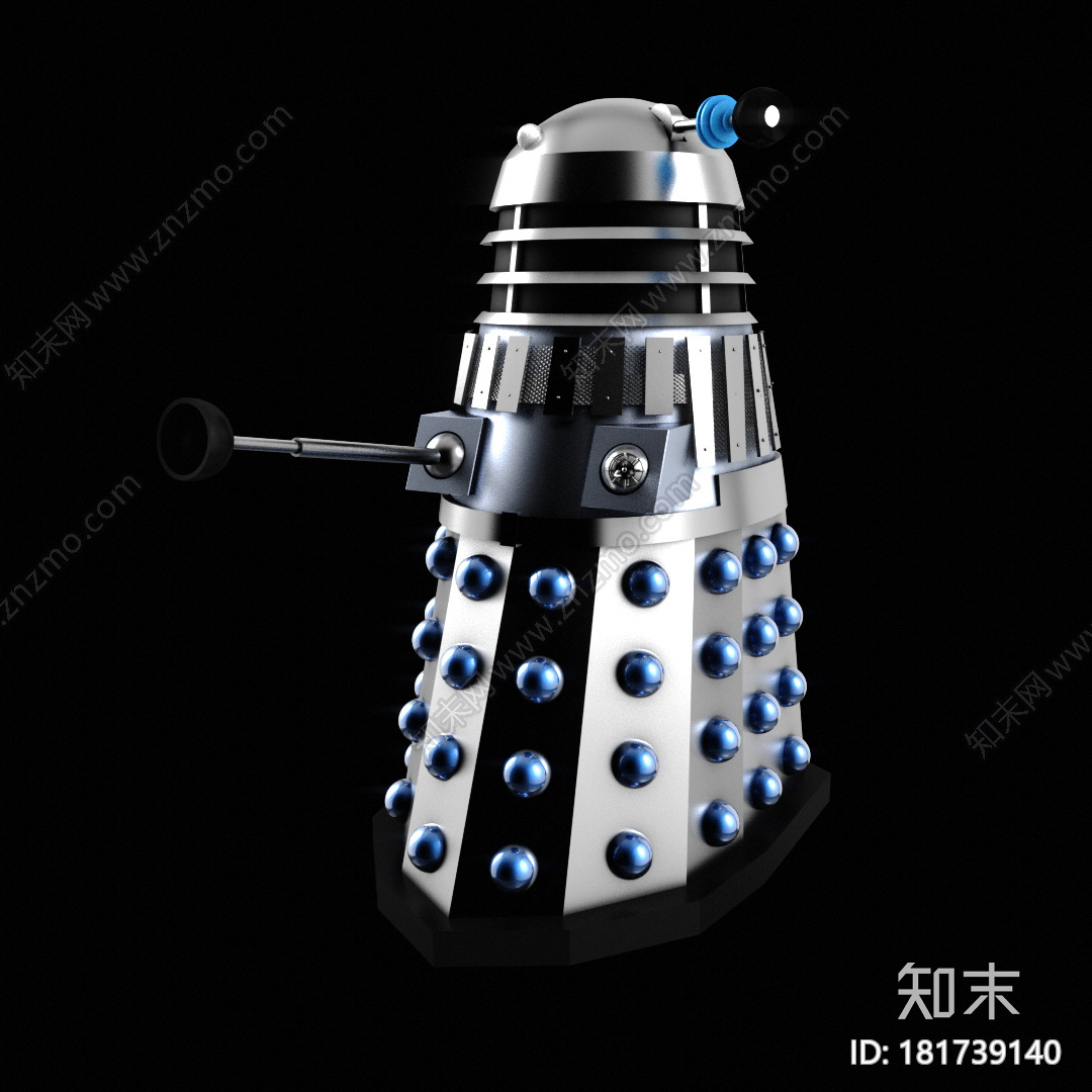 蓝色Dalek机器人CG模型下载【ID:181739140】