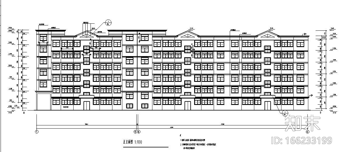 六层三单元两种户型节能住宅户型图设计cad施工图下载【ID:166233199】