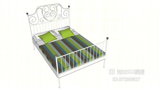 宜家莱尔维克床SU模型下载【ID:57295827】