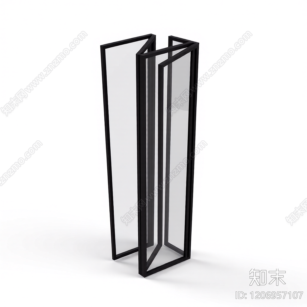 折叠屏风隔断3D模型下载【ID:1206957107】