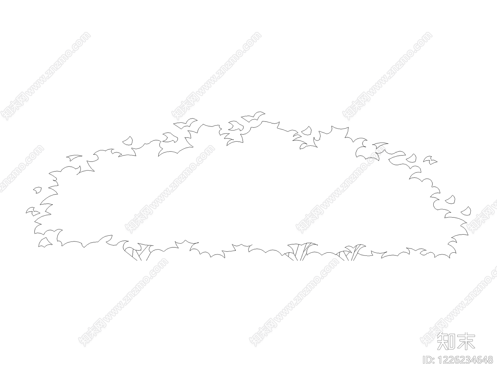 现代灌木种植CAD图纸