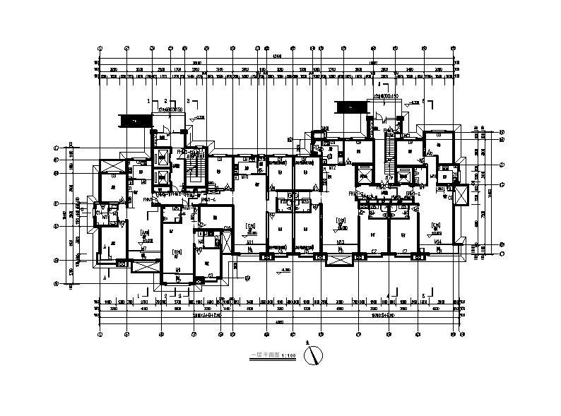 [宁夏]高层框剪结构住宅建筑施工图（含效果图及计算书...施工图下载【ID:149782103】