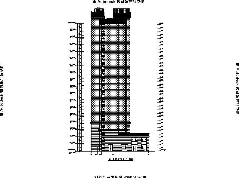 [宁夏]高层框剪结构住宅建筑施工图（含效果图及计算书...施工图下载【ID:149782103】