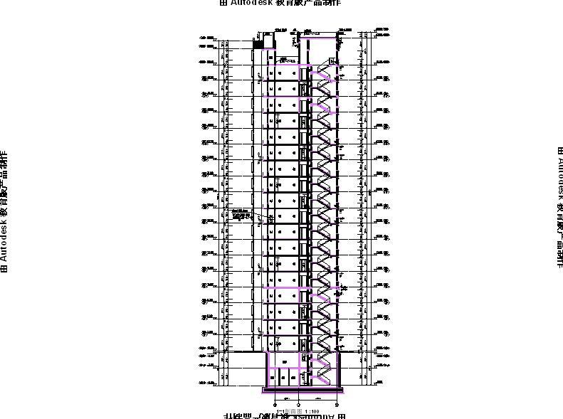 [宁夏]高层框剪结构住宅建筑施工图（含效果图及计算书...施工图下载【ID:149782103】