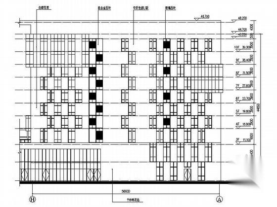 [安徽]现代风格大型商业综合体建筑施工图cad施工图下载【ID:166061139】