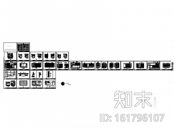 80㎡loft样板房办公室装修图施工图下载【ID:161796107】