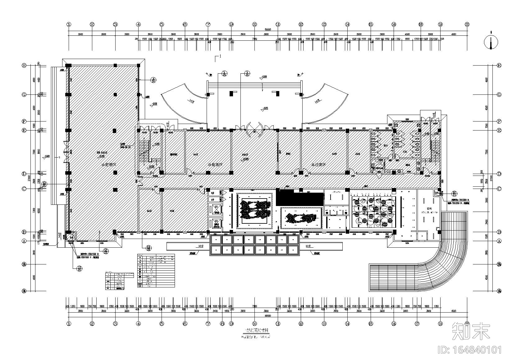 [河南]汝州商务酒店CAD施工图_附效果图cad施工图下载【ID:164840101】