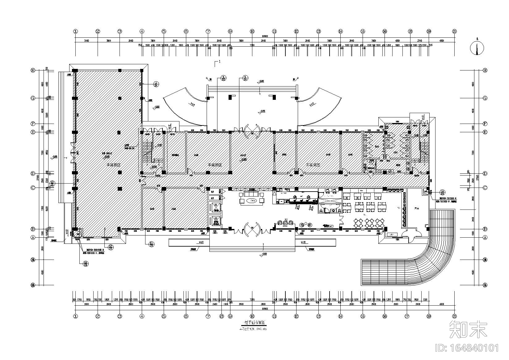 [河南]汝州商务酒店CAD施工图_附效果图cad施工图下载【ID:164840101】