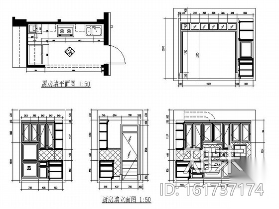 某欧式豪华双层别墅样板间装修图（含效果）cad施工图下载【ID:161737174】