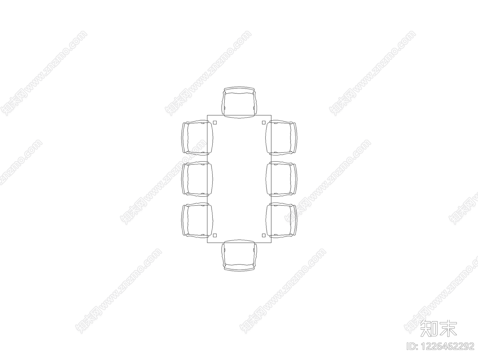 桌椅cad施工图下载【ID:1226462292】