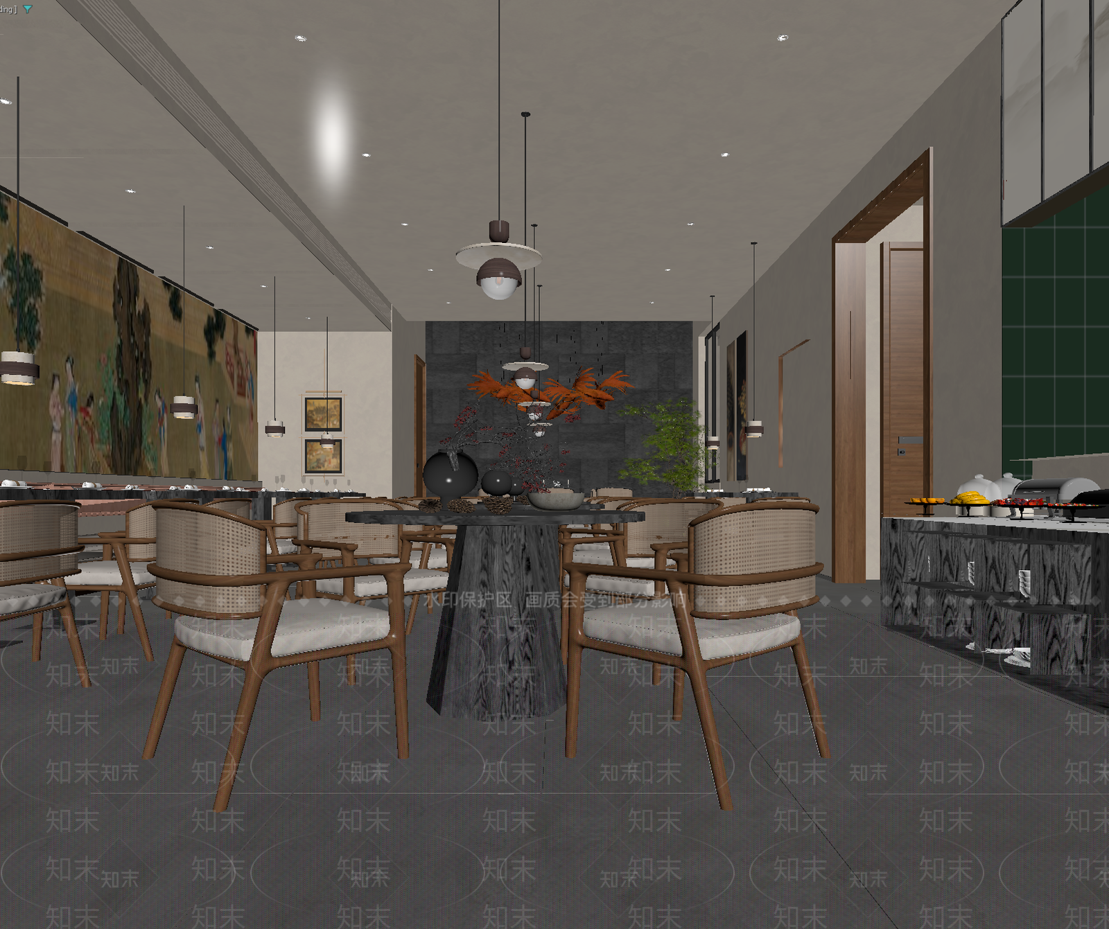 中式茶馆3D模型下载【ID:1214825267】