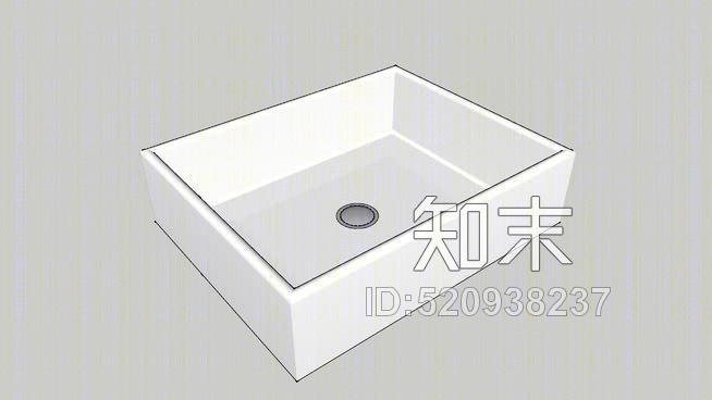 矩形盆汇SU模型下载【ID:520938237】