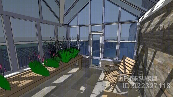 维多利亚式温室温室SU模型下载【ID:922327118】