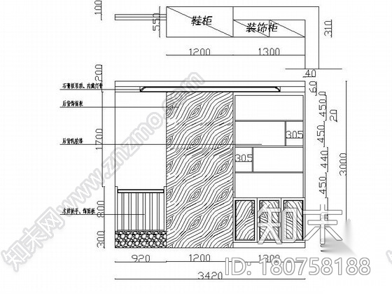 [南宁]中式四居室样板房全套装修图（含效果）cad施工图下载【ID:180758188】