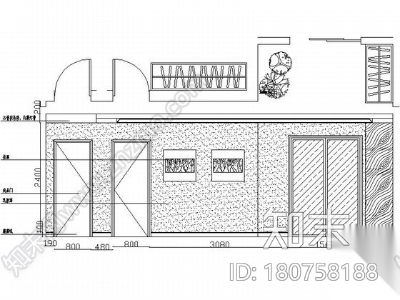 [南宁]中式四居室样板房全套装修图（含效果）cad施工图下载【ID:180758188】