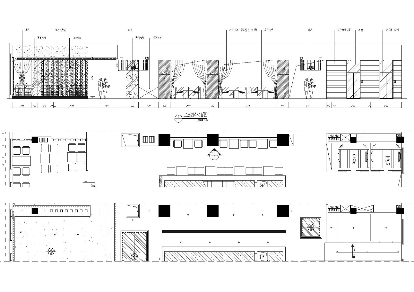 [武汉]邦可西餐厅咖啡厅室内装饰设计施工图cad施工图下载【ID:160422162】