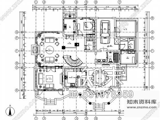 施工图精品豪华现代风格两层别墅装修室内设计施工图含效果cad施工图下载【ID:531978359】