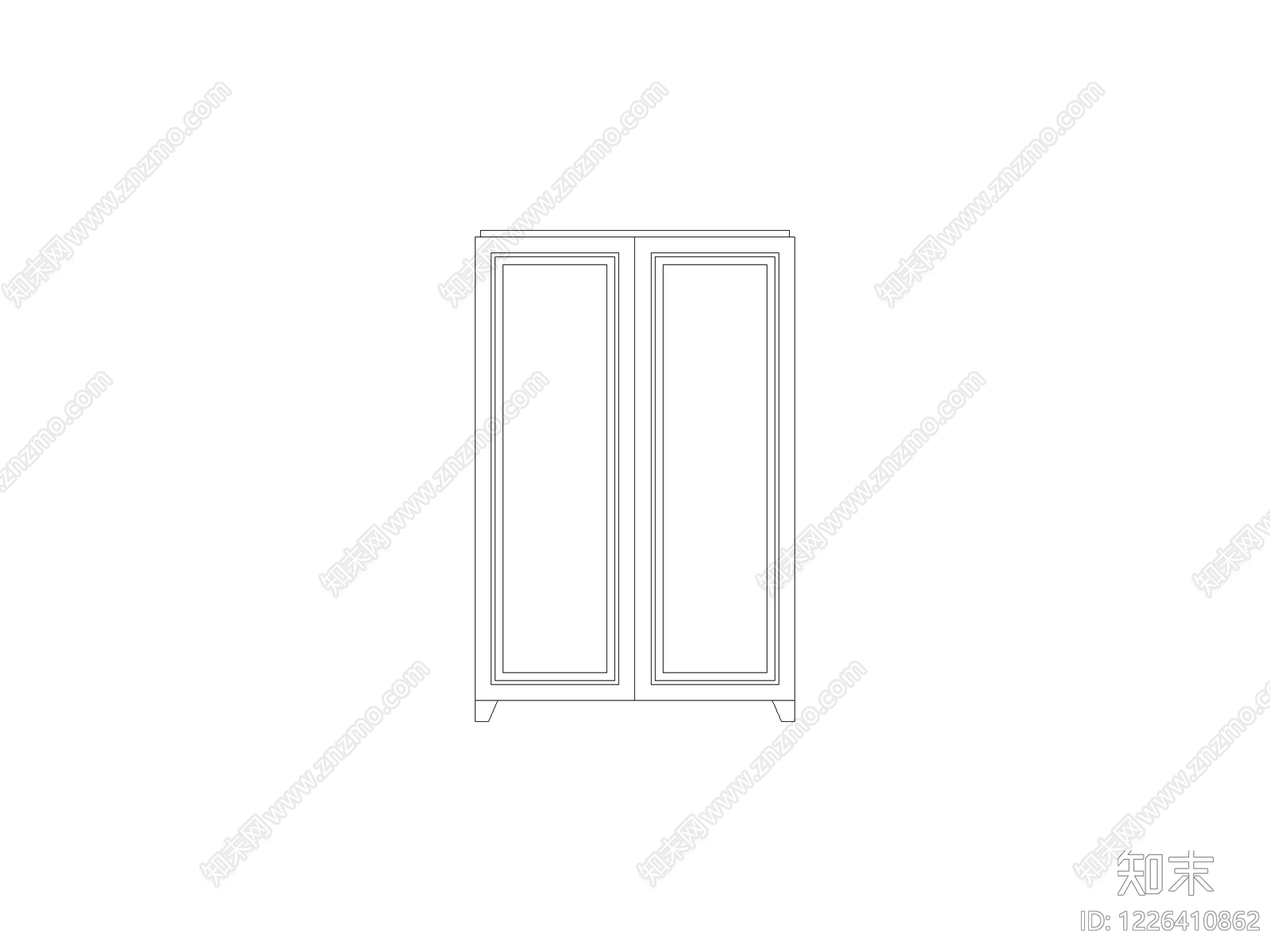 柜子平立面cad施工图下载【ID:1226410862】