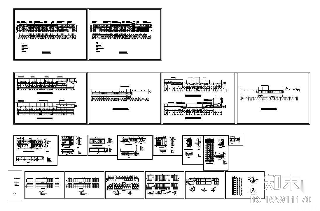 某建筑外立面装饰施工图施工图下载【ID:165911170】