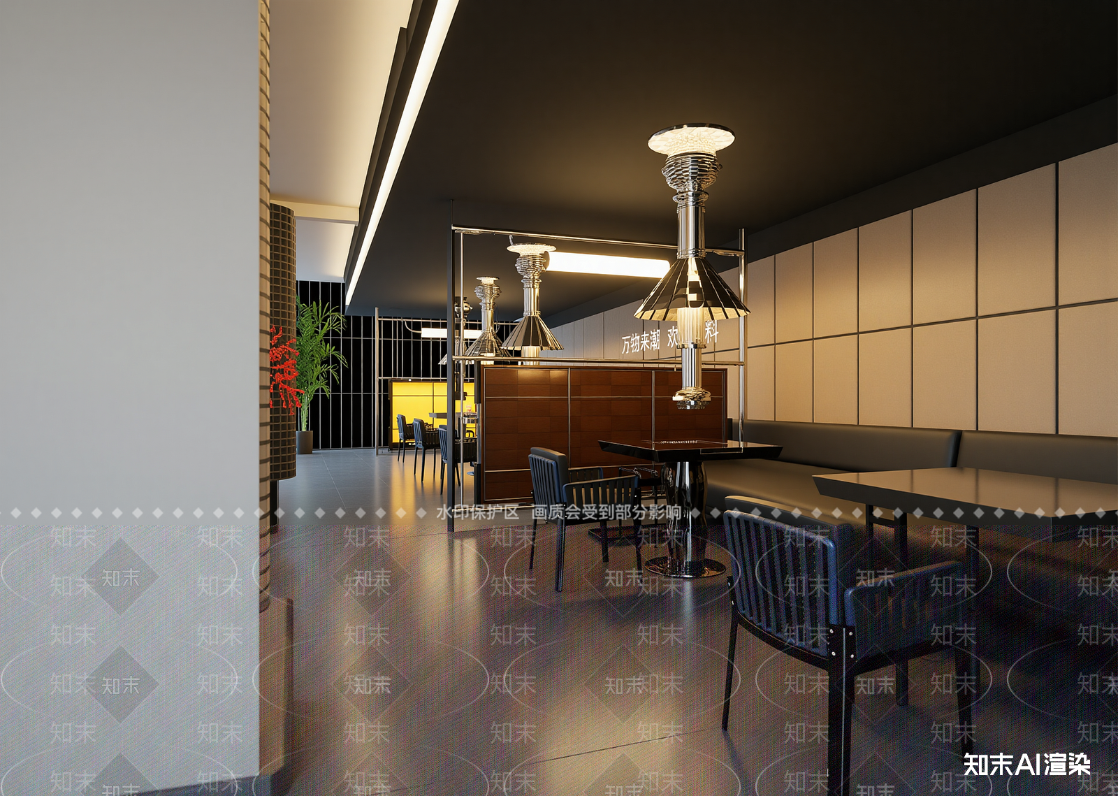 现代西餐厅3D模型下载【ID:1215148414】