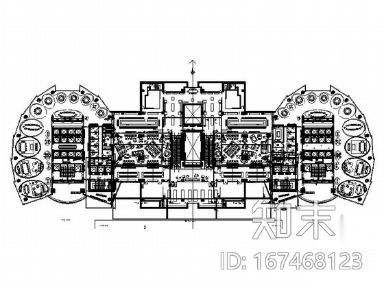 [北京]朝阳建国门外双塔式写字楼内特色餐厅施工图（含...cad施工图下载【ID:167468123】