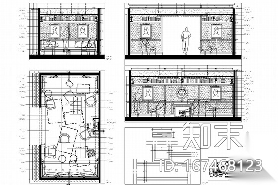 [北京]朝阳建国门外双塔式写字楼内特色餐厅施工图（含...cad施工图下载【ID:167468123】