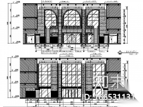 [北京]金融街中心区简洁现代顶级写字楼公共部分装修施工...cad施工图下载【ID:166531131】