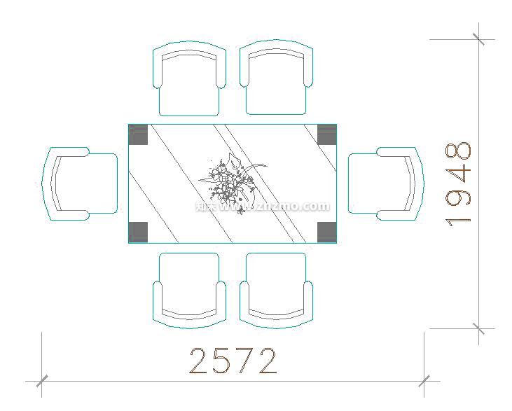 餐桌cad施工图下载【ID:178036170】