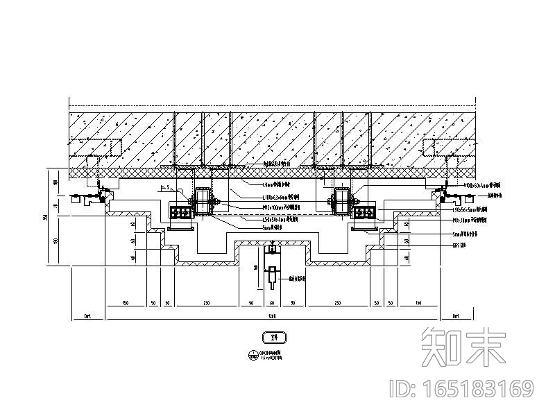 特殊板幕墙系统标准图CAD施工图下载【ID:165183169】