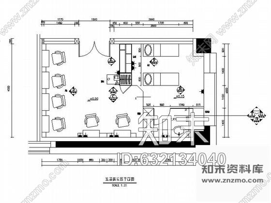 施工图时尚健身房室内设计装修图cad施工图下载【ID:632134040】