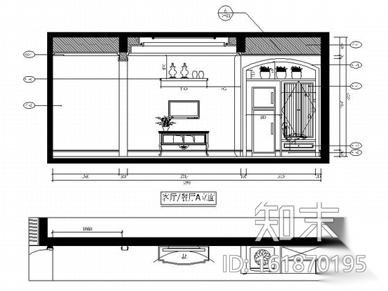 田园风格两居室样板房装修图（含效果）施工图下载【ID:161870195】