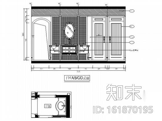 田园风格两居室样板房装修图（含效果）施工图下载【ID:161870195】