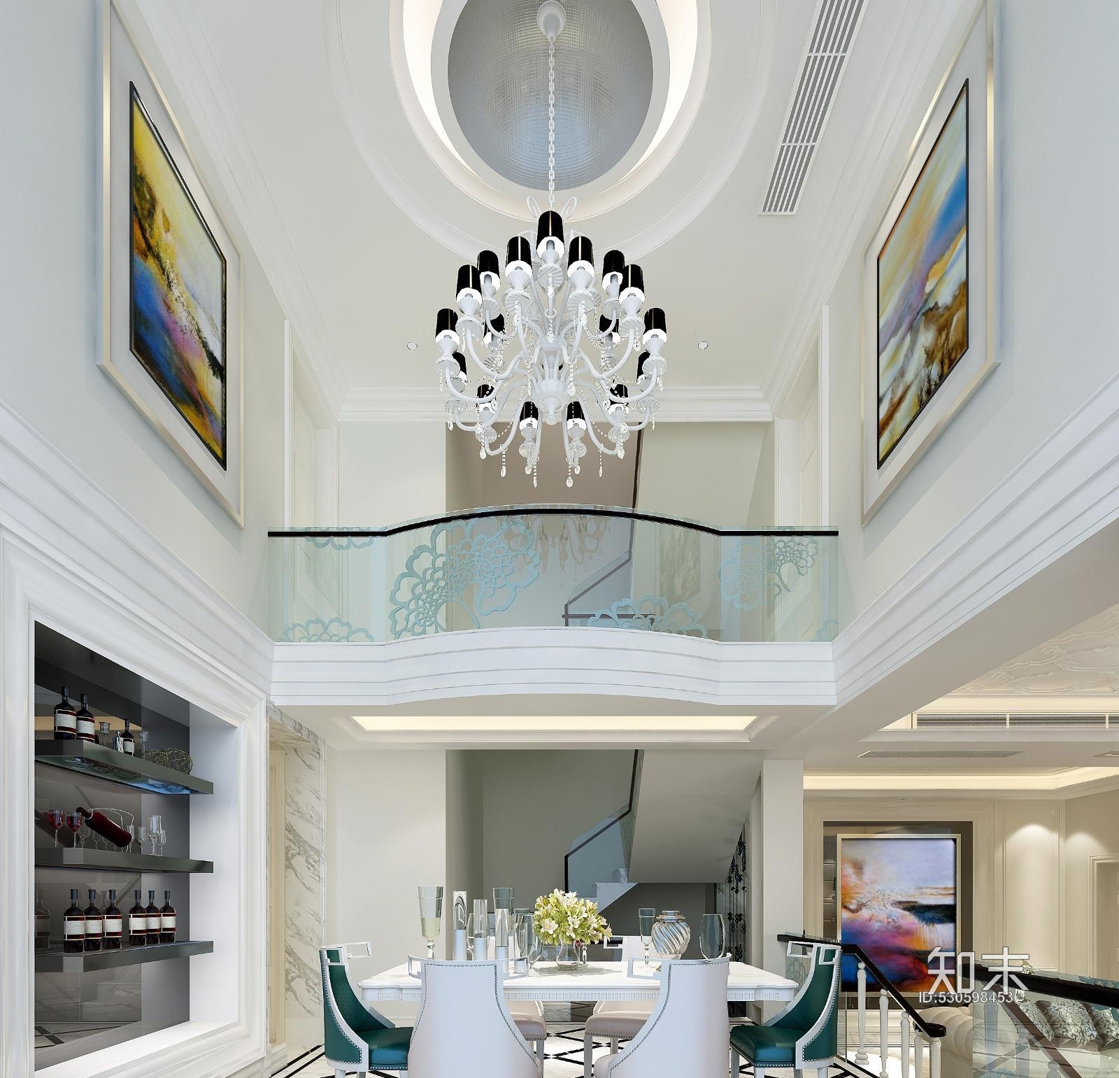 简欧施工图复式施工图施工图下载【ID:530598453】