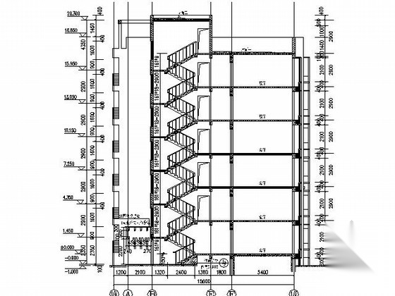 某六层一梯四住宅楼建筑施工图（南梯）cad施工图下载【ID:167627162】